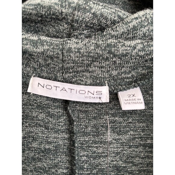 Notations Women's Size 2X Heather Knit Top Pullover Tunic Sweater Long Sleeve - Picture 8 of 8